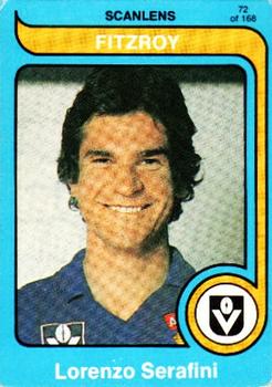 1980 Scanlens VFL #72 Lorenzo Serafini Front